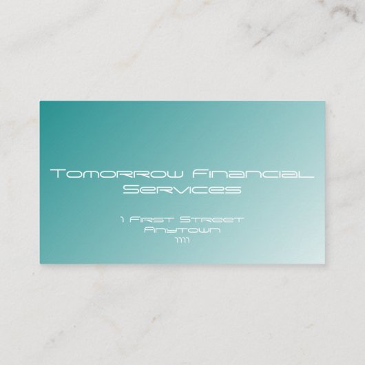 Blauwe gradiënt visitekaartje (Achterkant)