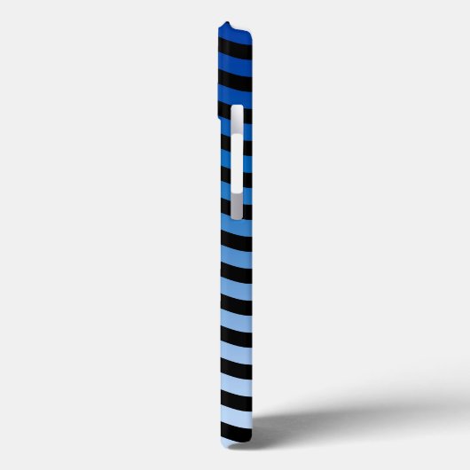 Blauwe gradiënt Wavy Stripes Case-Mate iPhone Case (Achterkant / Links)