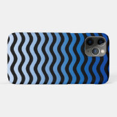 Blauwe gradiënt Wavy Stripes Case-Mate iPhone Case (Achterkant (horizontaal))