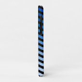 Blauwe gradiënt Wavy Stripes Case-Mate iPhone Case (Achterkant/links)