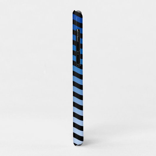 Blauwe gradiënt Wavy Stripes Case-Mate iPhone Case (Achterkant/links)