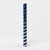 Blauwe gradiënt Wavy Stripes Case-Mate iPhone Case (Achterkant/rechts)