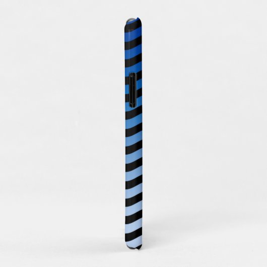 Blauwe gradiënt Wavy Stripes Case-Mate iPhone Case (Achterkant/rechts)