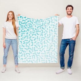 Blauwe gradiëntdeken fleece deken