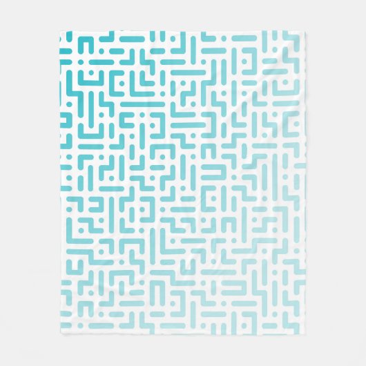 Blauwe gradiëntdeken fleece deken (Voorkant)