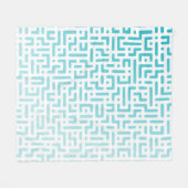 Blauwe gradiëntdeken fleece deken (Voorkant (Horizontaal))