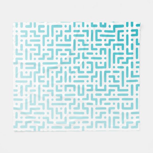 Blauwe gradiëntdeken fleece deken (Voorkant (Horizontaal))