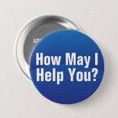 Blauwe gradiëntgolf Help je Button (Voorkant /achterkant)