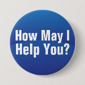 Blauwe gradiëntgolf Help je Button (Voorkant)