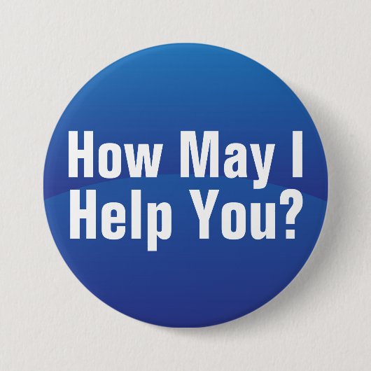 Blauwe gradiëntgolf Help je Button (Voorkant)