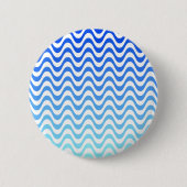 Blauwe Gradiëntgolven Ronde Button 5,7 Cm (Voorkant)