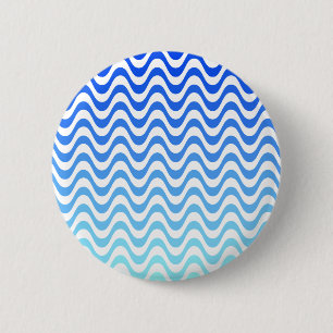 Blauwe Gradiëntgolven Ronde Button 5,7 Cm