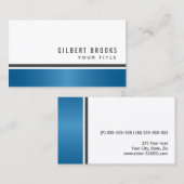 Blauwe gradiëntgrens moderne, stijlvolle professio visitekaartje (Voorkant / Achterkant)