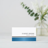 Blauwe gradiëntgrens moderne, stijlvolle professio visitekaartje (Staand voorkant)