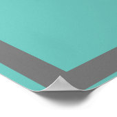 Blauwe graduatie cap - Congrats in French Poster (Hoek)