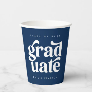 Blauwe GraduPartij van het type Vet Modern Papieren Bekers