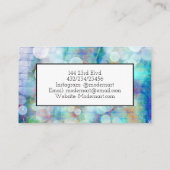 Blauwe graffiti beluistert Abstracte blauwe kunst Visitekaartje (Achterkant)
