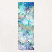 Blauwe graffiti beluistert vochtige kunst yogamat (Voorkant)