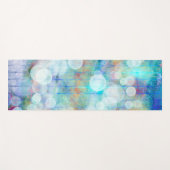 Blauwe graffiti beluistert vochtige kunst yogamat (Voorkant (horizontaal))