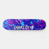 Blauwe Graffiti Harten: Rijden met stijl en flair Persoonlijk Skateboard (Horizontaal)