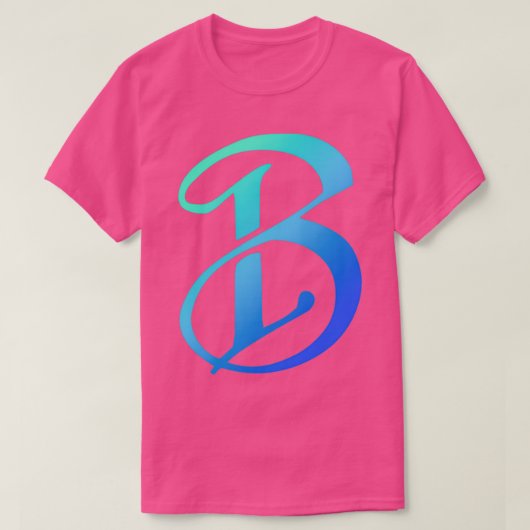 Blauwe graffiti Letter B 1 T-shirt (Design voorkant)