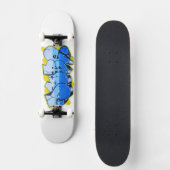 Blauwe graffiti op een muur skateboard (Voorkant)
