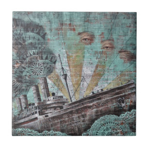  blauwe graffiti tegeltje