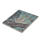 blauwe graffiti tegeltje (Zijkant)