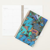 Blauwe graffiti wekelijks/maandelijks planner (Display)