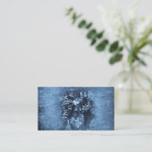 Blauwe Grafiek Plaster Visitekaartje (Staand voorkant)