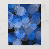 Blauwe grafische cirkels, grafische ontwerper Adve Flyer (Achterkant)