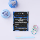 Blauwe grafische cirkels, grafische ontwerper Adve Flyer (Enkel)