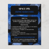 Blauwe grafische cirkels, grafische ontwerper Adve Flyer (Voorkant)