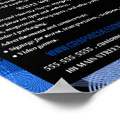 Blauwe grafische cirkels, grafische ontwerper Adve Poster (Hoek)