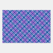Blauwe grafische papierbladen voor het ompakken inpakpapier vel (Voorkant 2)