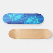 Blauwe grafische wereldkaart skateboard (Horizontaal)