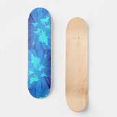 Blauwe grafische wereldkaart skateboard (Voorkant)