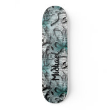 Blauwe Grafitti Swag afbeelding met Typografie