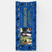 Blauwe granaten Afstuderen Afstuderen Aangepaste f Spandoek (Verticaal)