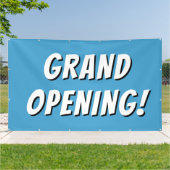 Blauwe Grand Opening! Banner (Buitenkant)
