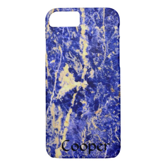 Blauwe graniet, blauwe marmer, blauwe steen Case-Mate iPhone case (Achterkant)