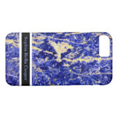 Blauwe graniet, blauwe marmer, blauwe steen Case-Mate iPhone case (Achterkant (Horizontaal))