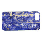 Blauwe graniet, blauwe marmer, blauwe steen Case-Mate iPhone case (Achterkant (Horizontaal))