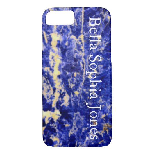 Blauwe graniet, blauwe marmer, blauwe steen Case-Mate iPhone case (Achterkant)