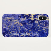 Blauwe graniet, blauwe marmer, blauwe steen Case-Mate iPhone case (Achterkant (horizontaal))