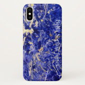 Blauwe graniet, blauwe marmer, blauwe steen Case-Mate iPhone case (Achterkant)