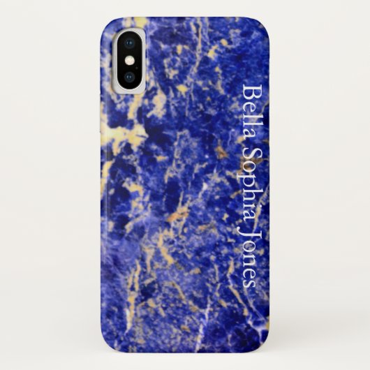 Blauwe graniet, blauwe marmer, blauwe steen Case-Mate iPhone case (Achterkant)
