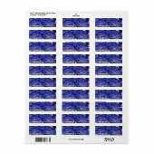 Blauwe graniet, blauwe marmer, blauwe steen etiket (Full Sheet)
