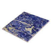 Blauwe graniet, blauwe marmer, blauwe steen kerami tegeltje (Zijkant)