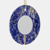 Blauwe graniet, blauwe marmer, blauwe steen keramisch ornament (Rechts)